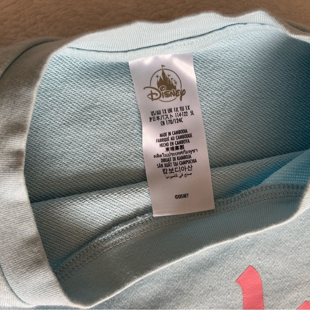 Disneyland Resort Dalmations Crewneck Sweatshirt Light Blue Disney Women's XL 1X - Picture 10 of 15